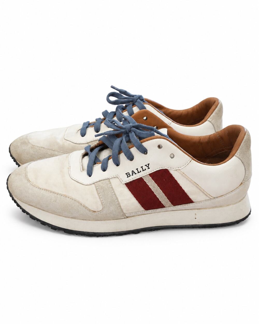 Bally Sprinter Men’s 10D White Leather Suede Retro Sneakers